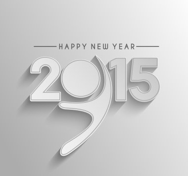 Mutlu yıllar 2015 metin tasarımı