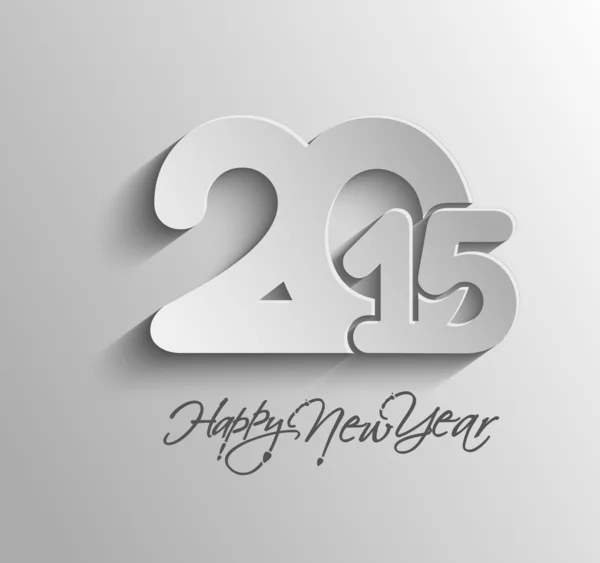 Feliz año nuevo 2015 Diseño de texto — Archivo Imágenes Vectoriales