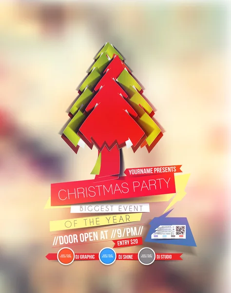 Christmas Party Flyer — Stock Vector