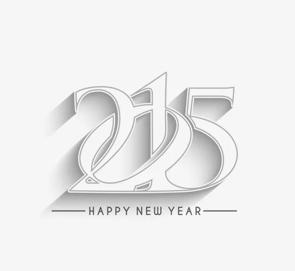 Felice anno nuovo 2015 text design — Vettoriale Stock