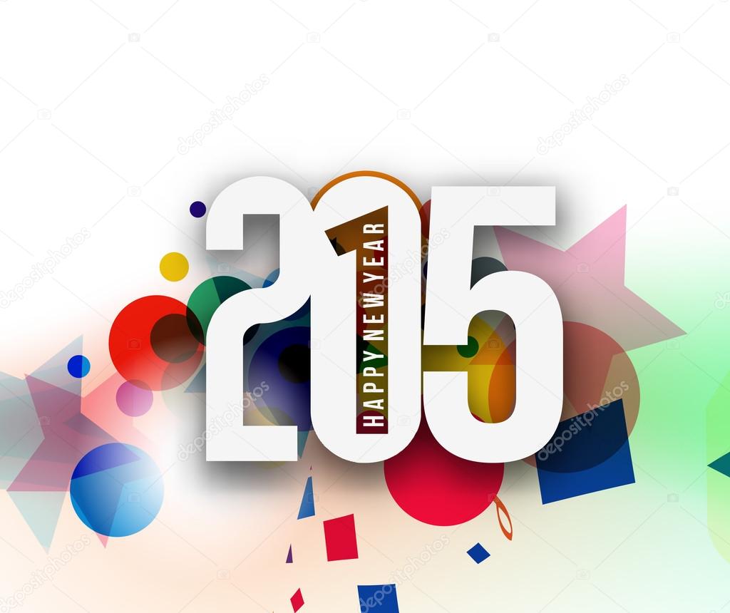 Happy new year 2015 Text Design