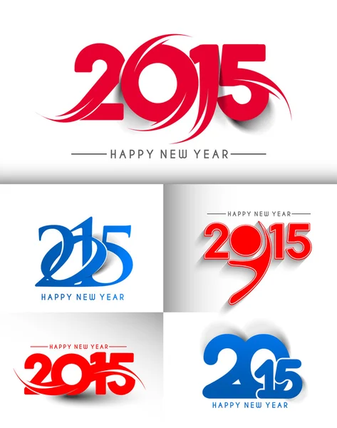 Año Nuevo 2015 Diseño de texto — Vector de stock