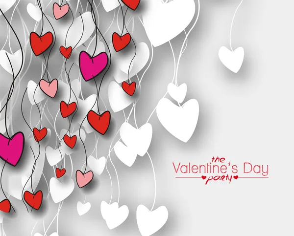 Valentine's day background, vector illustration. — Stock Vector