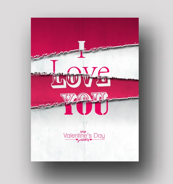 Tarjeta de felicitación del día de San Valentín — Vector de stock