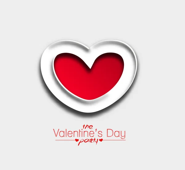 Día de San Valentín diseño del corazón — Archivo Imágenes Vectoriales