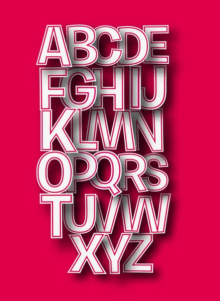 Ensemble de conception de texte alphabet — Image vectorielle