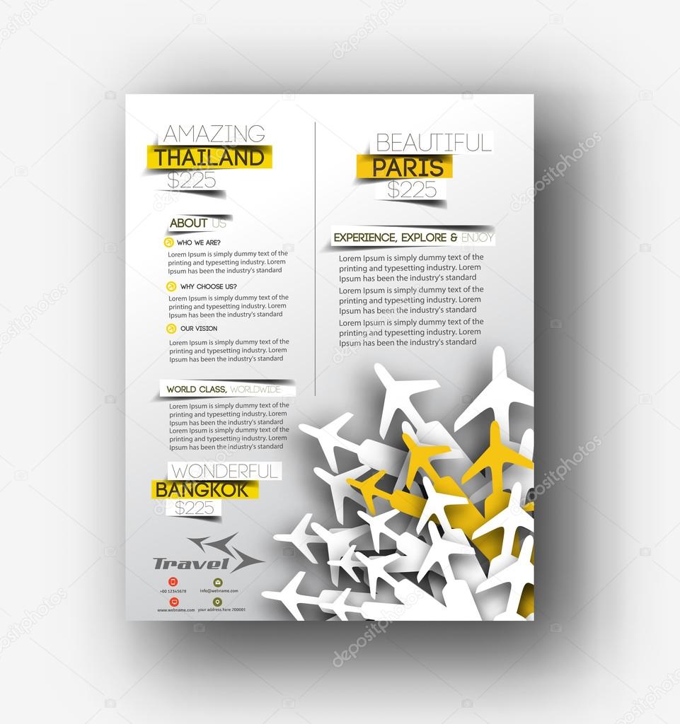 Travel Agent Flyer Template Design.