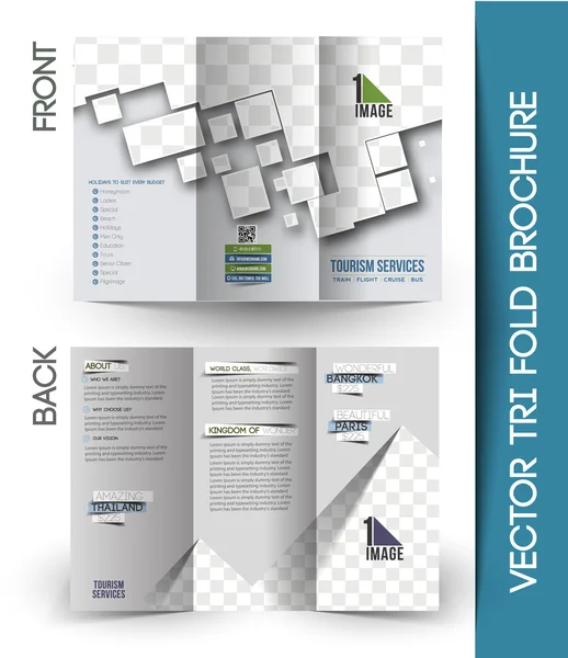 Brochure de voyage Tri-Fold Design . — Image vectorielle