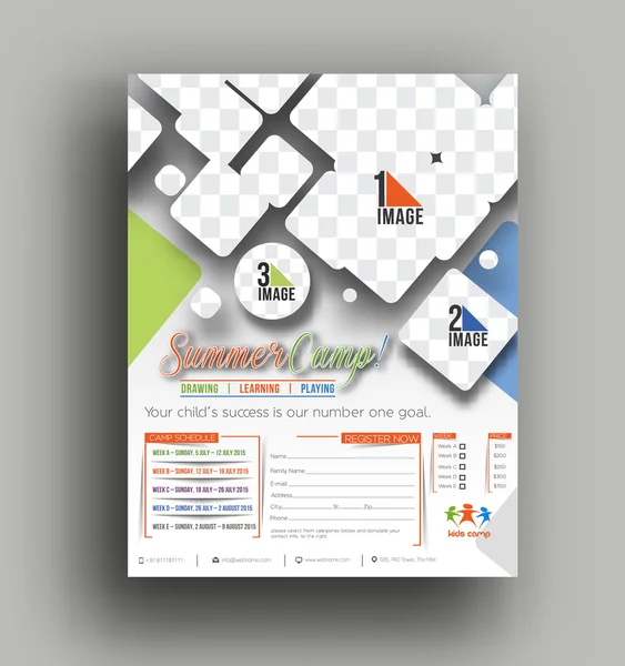 Zomer kamp Flyer — Stockvector