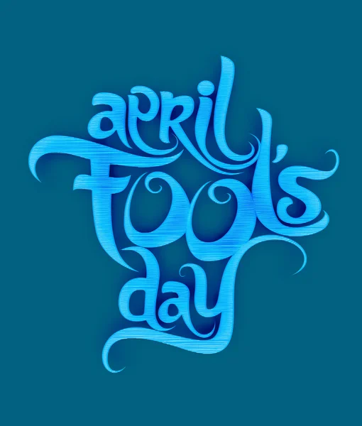 Abril tolos dia design de texto — Vetor de Stock