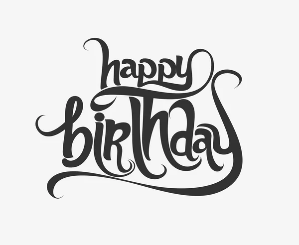 Feliz cumpleaños texto — Vector de stock