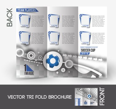 Futbol rekabet üç katlı broşür