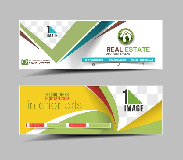 Real estate Business Ad Web Banner — Stock vektor