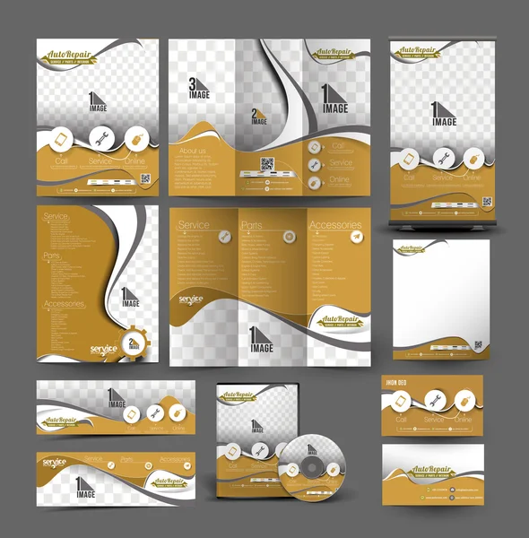 Auto Center Business briefpapier — Stockvector