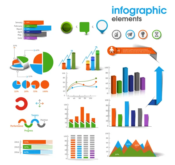 Elemente der Informationsgestaltung — Stockvektor