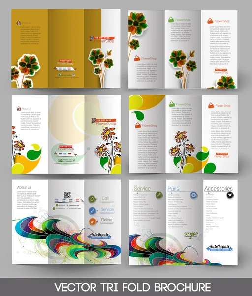 Conception de brochure tricolore — Image vectorielle