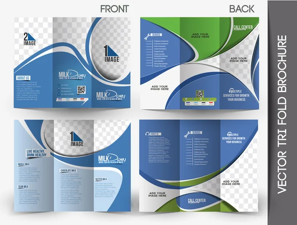Corporate Business Tri-fold Brochure Design — Stock Vector
