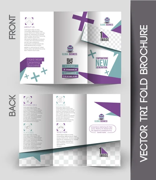 Zakelijke gevouwen Brochure — Stockvector