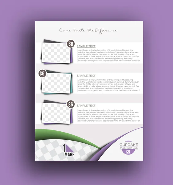 Cup-Cake Flyer — Stockvector