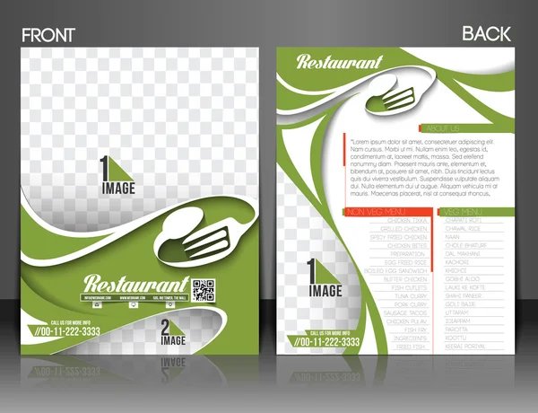 Restaurante & Hotel Flyer — Vector de stock