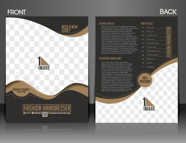 Mode-Friseurflyer — Stockvektor