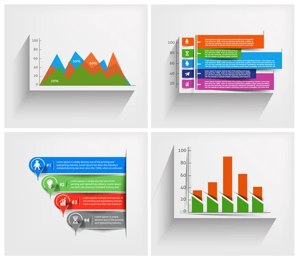 Desain infografis bisnis - Stok Vektor