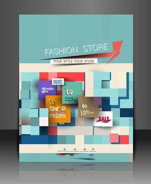 Shoppingcentret store flyer — Stock vektor