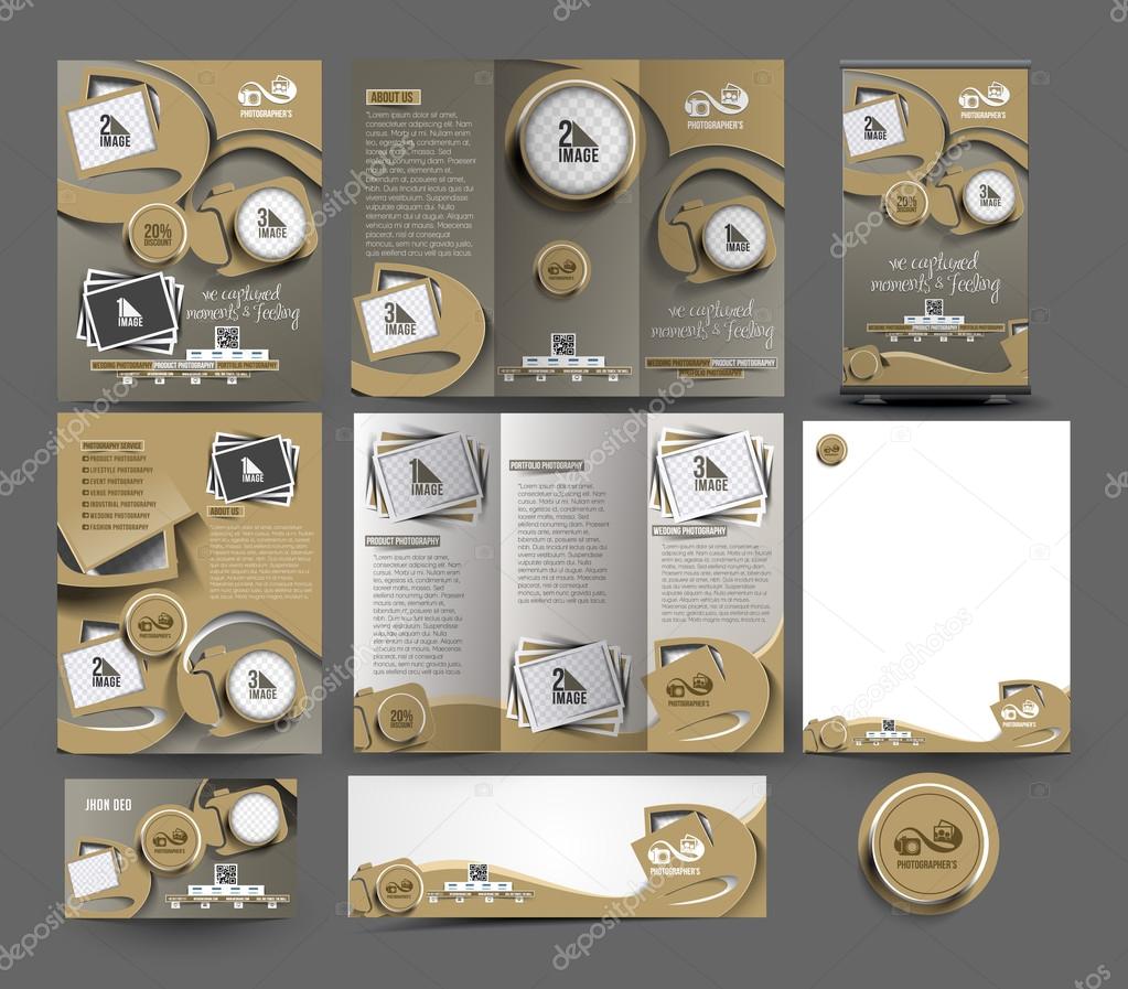 Photography Studio Business Stationery Set Template