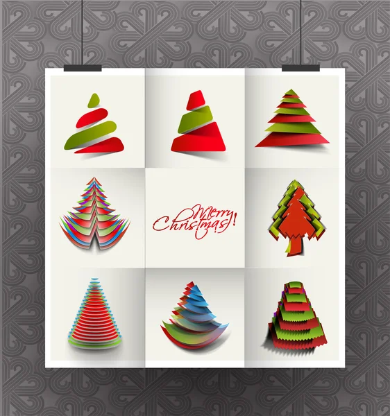 Moderne kerstboom achtergrond — Stockvector