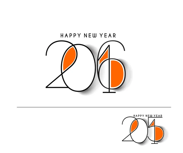 नया साल मुबारक 2016 — स्टॉक वेक्टर