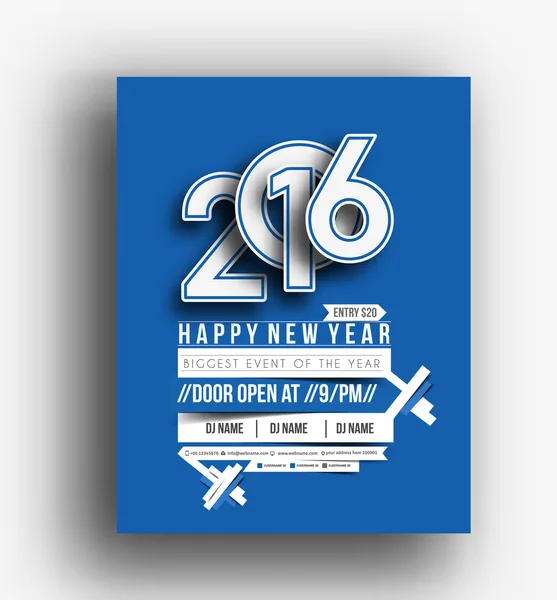 Nyår party flyer — Stock vektor