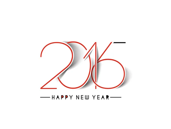 Anul Nou fericit 2016 — Vector de stoc
