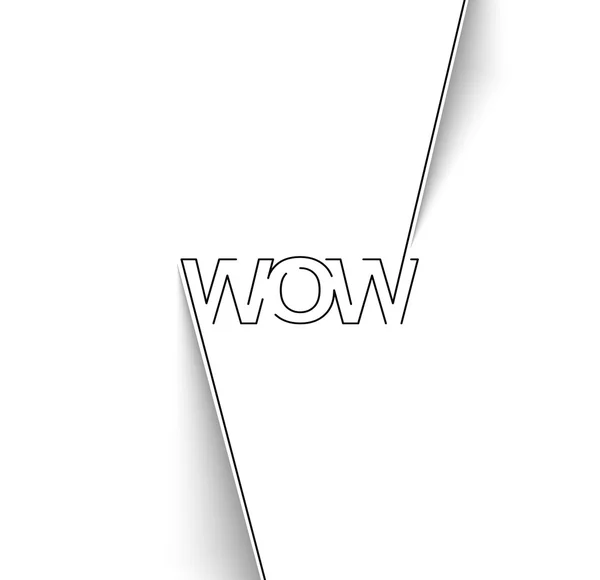 Wow text  with white Background — Stock Vector