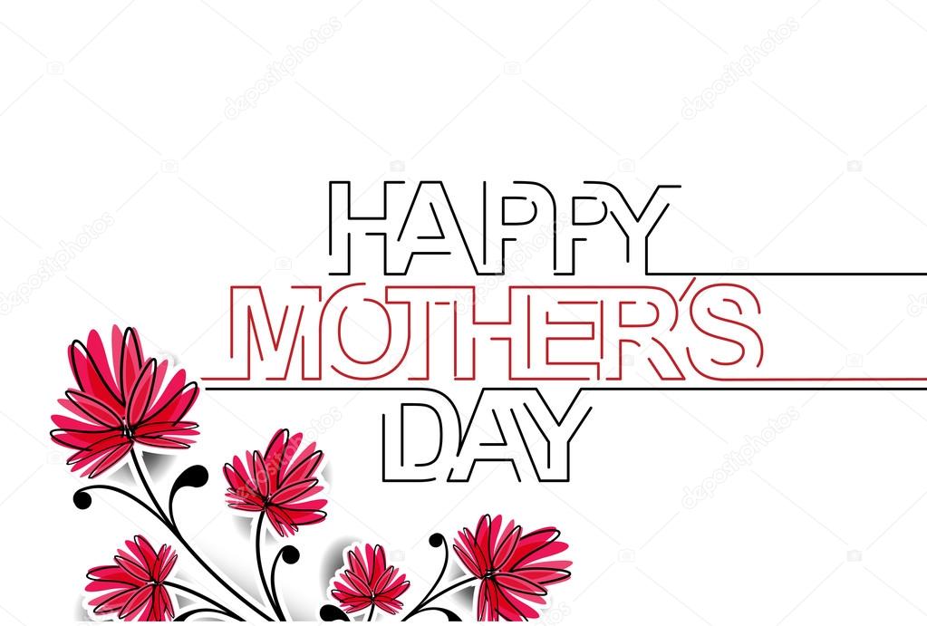 Happy Mothers's Day Typographical Vector Background