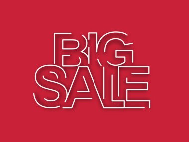 Büyük satış metin tasarım öğesi.