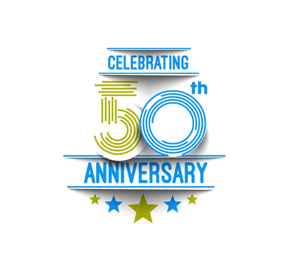 50th Years Anniversary Celebration — Stock Vector