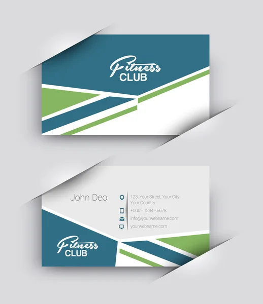 Fitness centrum Business Card Set — Stockový vektor