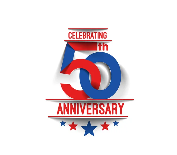 Celebração do aniversário de 50 anos —  Vetores de Stock