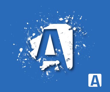 Yaratıcı grafik alfabesi (A) tasarım