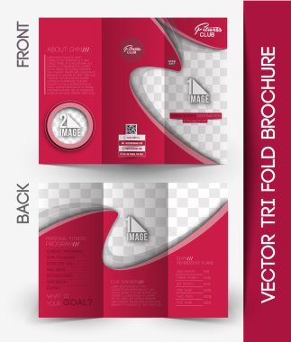 Fitness Merkezi üç katlı alay kadar ve broşür