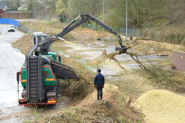 Wood shredder machine — Stock Photo, Image