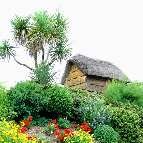 Wooden thatched building — Stock Photo, Image
