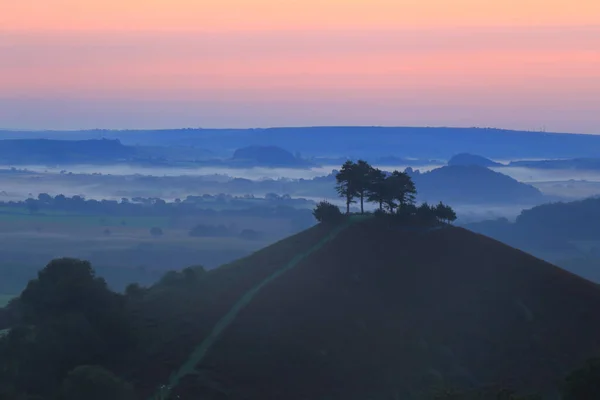Colmer Hill Dorset Dawn — стоковое фото