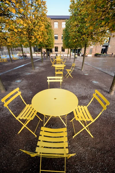 Yellow table — Stock Photo, Image