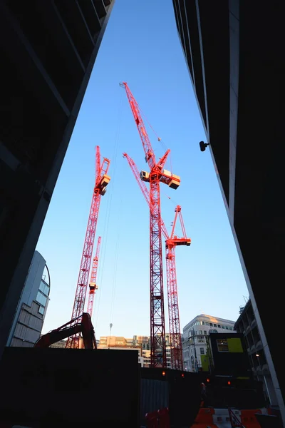 Grues industrielles rouges — Photo