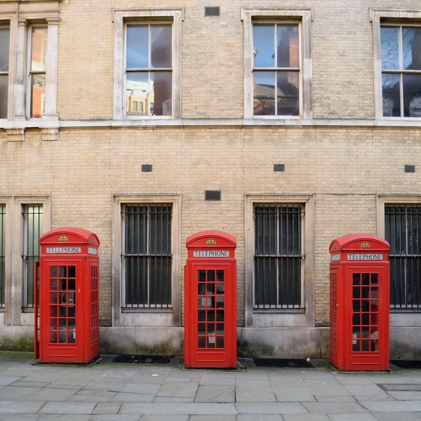 Red telephone boxes — Stock Photo, Image