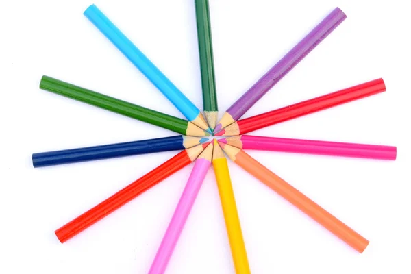 다채로운 나무 연필 — 스톡 사진