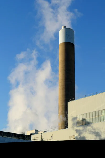 Factory with long chimney — Stock Photo, Image