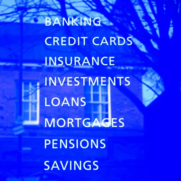 List of banking businesses — Stock Photo, Image