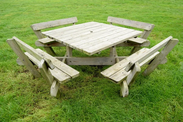 Table and benches — Stock Photo, Image